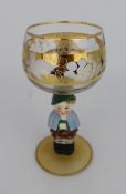 Hummel Figurine Gilt Glass Goblet