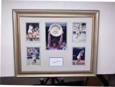 Virginia Wade Framed Original Signature Presentation