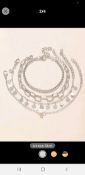 New! 4 Piece Random Disc & Faux Pearl Bracelet