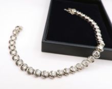 Sterling Silver 14CT Cubic Zirconia Tennis Bracelet New with Gift Box