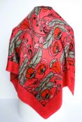 Vintage Liberty of London Silk Scarf 34 inches Square Hand Rolled Edges