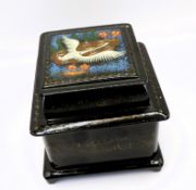 Vintage Two Tiered Russian Lacquer Box Artist Signed