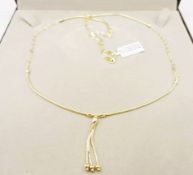 14k Gold on Sterling Silver Necklace New with Gift Box