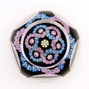 Whitefriars Window Cut Millefiori Garland Paperweight Circa 1980
