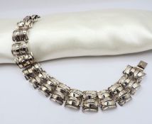 Artisan Chunky Sterling Silver Bracelet with Gift Box