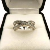 Sterling Silver Topaz Ring New with Gift Pouch