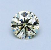 1 Pcs Diamond - 0.73Ct Round Brilliant Cut Fancy Diamond - Very Light Yellow - VVS1 – Investment
