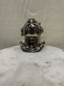 Small Decorative Divers Helmet - Chrome 20cm
