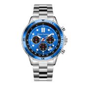 Mann Egerton Hand Assembled Counterspy Steel Blue Watch - Free Delivery & 5 Year Warranty