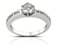 Diamond Shoulder Set Ring