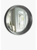 Matanzas Round Wood Frame Mirror Silver 40cm