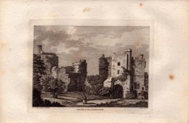 Bodiham Castle View Sussex F. Grose Antique 1785 Copper Engraving.