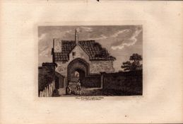 Stratford Abbey Essex F. Grose Antique 1784 Copper Engraving.