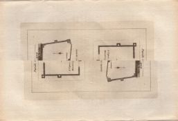 Penrith & Carlisle Castle Map Cumbria F. Grose Antique 1783 Copper Engraving.