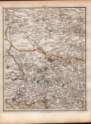 East Anglia Norfolk Suffolk John Cary's Antique George III 1794 Map.