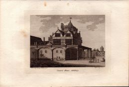 Council House At Salisbury F. Grose Antique 1786 Copper Engraving.