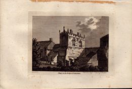 Rotherham Castle Yorkshire Grose Antique 1785 Copper Engraving.