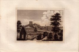 Conisbrough Castle Yorkshire F. Grose 1785 Antique Copper Engraving.