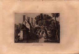 Nether Hall Roydon Essex F. Grose Antique 1783 Copper Engraving-2.