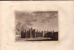 Hampton Court London F. Grose 1784 Antique Copper Engraving.