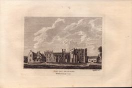 Ford Abbey Chard Devon F. Grose Antique 1783 Copper Engraving.