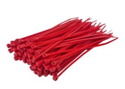 5 x Packs of 100 Extra Strong 20cm Red Cable Ties