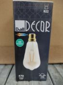 2 x Diall Décor B22 1800 Kelvin LED Filament Bulb. RRP £20 - Grade A
