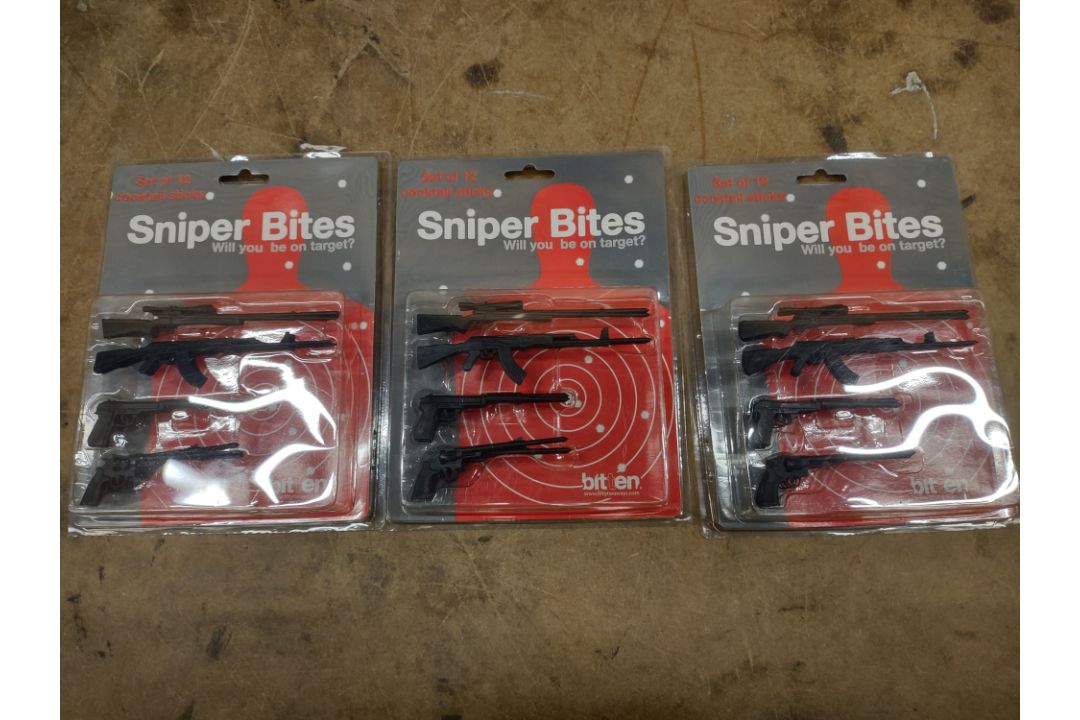 3 x Set of 12 Cocktail Sticks Sniper Bites. RRP £15 - Grade A