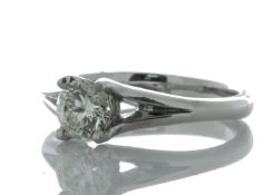 18ct White Gold Single Stone Prong Set Diamond Ring 0.71 Carats