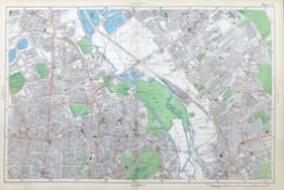 Bacons London & Suburbs Map Hackney Stratford Clapton Leyton, Clapton,