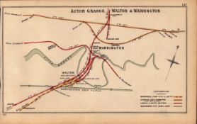 Acton Grange, Walton, Warrington Antique Railway Diagram-147.