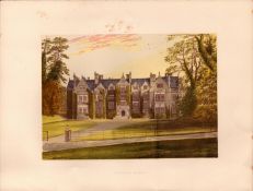 Wroxton Abbey Oxfordshire Gilt-Edge Coloured Antique Book Plate.