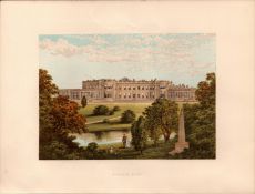 Wynyard Park Stockton Durham Gilt-Edge Coloured Antique Book Plate.