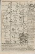 Britannia Depicta E Bowen c1730 Map Oxford Buckingham, Bedford, Cambridge.