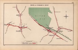 Connah’s Quay & Hawarden Bridge Wales Antique Railway Diagram-139.