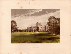 Moreton Hall Shropshire Victorian Gilt-Edge Coloured Antique Book Plate.