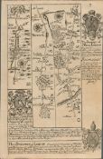 Britannia Depicta E Bowen c1730 Map Deanery Of St Pauls High Wycombe, Oxford, Islip.