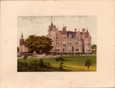 Bestwood Lodge Nottingham Gilt-Edge Coloured Antique Book Plate.