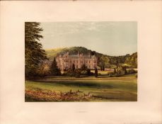 Mamhead Dawlish Devon Gilt-Edge Coloured Antique Book Plate.