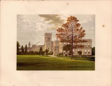 Stowlangtoft Hall Suffolk Gilt-Edge Coloured Antique Book Plate.