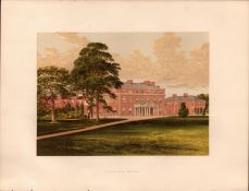 Trafalgar House South Wiltshire Gilt-Edge Coloured Antique Book Plate.