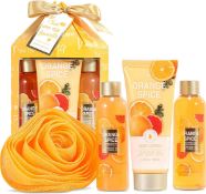 4 x 4 Piece B and E Orange Spice Spa Gift Sets - RRP £19.54 ea