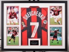 andriy Shevchenko Signed Shirt From San Siro Football Museum