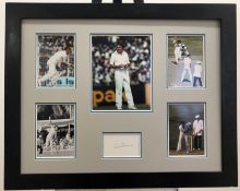 John Emburey Framed Original Signature Presentation.
