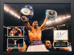 Amir Khan Signed and Framed