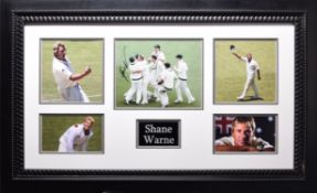 Shane Warne Original Signature Presentation