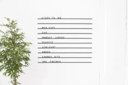 George & Willy Atelier Letter Board, Half Set 10 Black Rails, 540 Black Letters