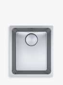 Franke Mythos MYX110-34 Single Bowl Undermounted Kitchen Sink, Stainless Steel