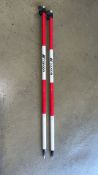 2 x Topcon Poles with Spirit Level