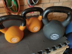 Mirafit Soft Touch Cast Iron Kettlebell Set 12kg, 16kg, 20kg